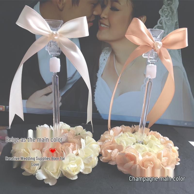 Champagne Gold Creative Wedding Table Card Holder & Number