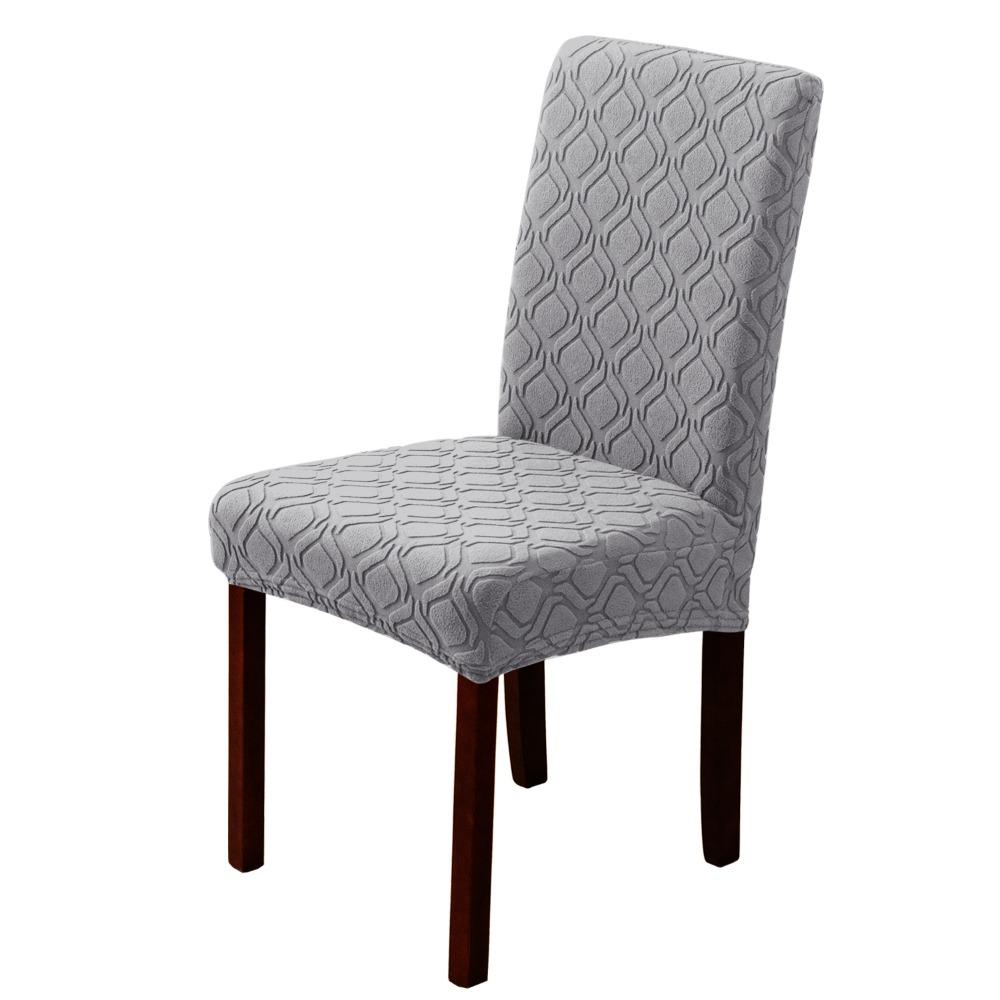 High Elastic Universal Chair Cover Jacquard Washable Dining Chair Slipcover Thickened Removable Chair Protector for Home Kitchen