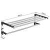 Cmaos 304 Stainless Steel Folding Towel Rack with Shelf