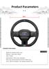 Carbon Fiber Leather Car Steering Wheel Cover For Ford ST Line Focus Mustang Fiesta Puma Ranger Kuga MK7 MAX F150 Mondeo Escape FE7