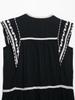 2025 Spring Women's Color Block Embroidered Dress - European & American Style