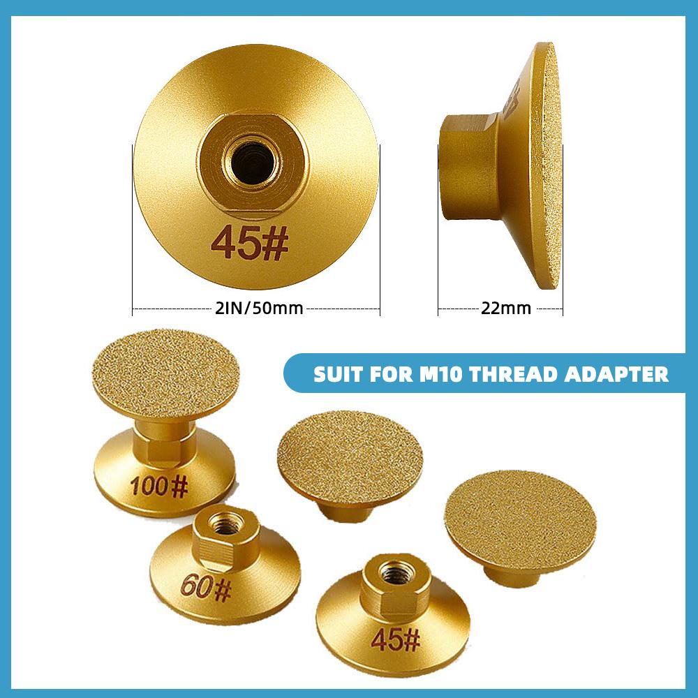 M10 Diamond Brazed Flat Grinding Head Marble Stone Countertop Tile Edge Trimming Rough Polishing Disc Angle Grinder Abrasive Pad