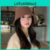 Cappello a Secchiello Monocolore da Donna Invernale Stile Coreano Cappellino Caldo Protezione Solare per Moda Casual