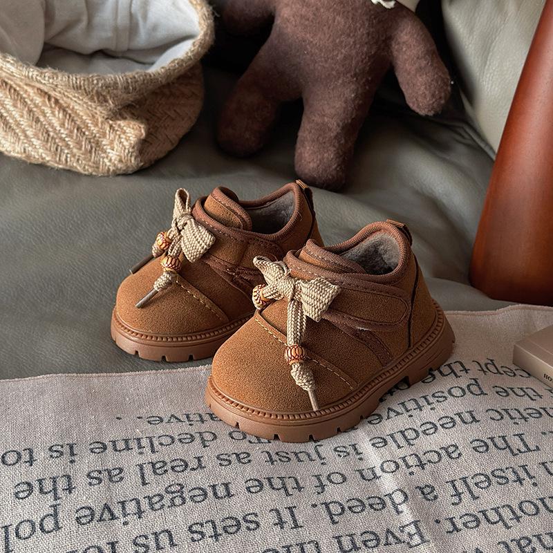 Winter 2025 New Style Infant Girls' Cotton Ankle Boots - Fashionable Walking Shoes for Toddlers