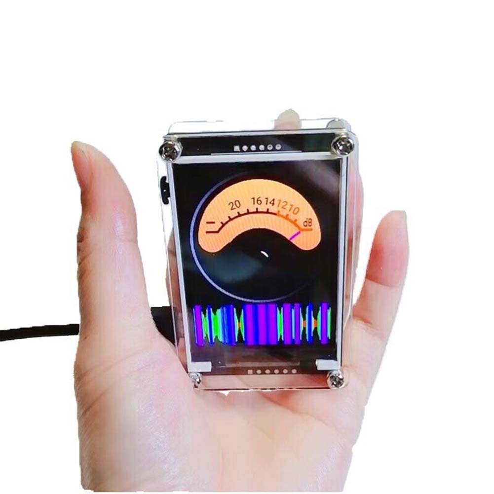 Music Visualization 60g VU Meter Analog VU Meter For DIY Manual Timing Mode Silicon Microphone USB Power Supply