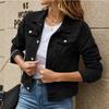 Klassische Damen-Jeansjacke Lässig Reverskragen Langarm Knopfleiste Jean Jacke Mehrfarbige Optionen