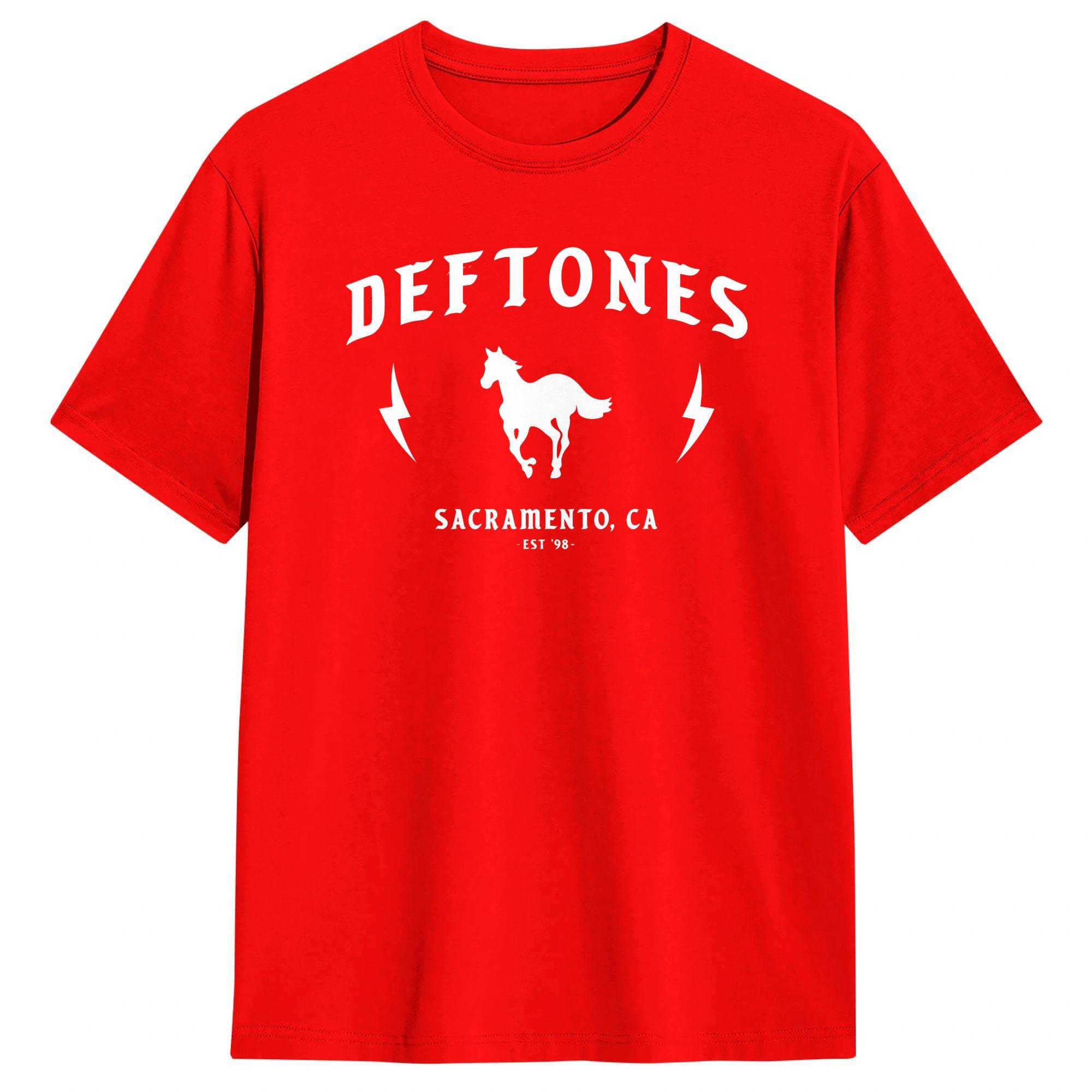 

Deftones White Pony T Shirts Mens Pure Cotton Casual TShirt Crew Neck Tee Shirt Short Sleeve Tops Plus Size S