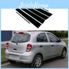 Sütun Pencere Kaplamaları Direkler Araba Çıkartması Dış Parça Oto Styling Nissan Micra K13 March 20112015 İçin Parlak Piyano Siyah