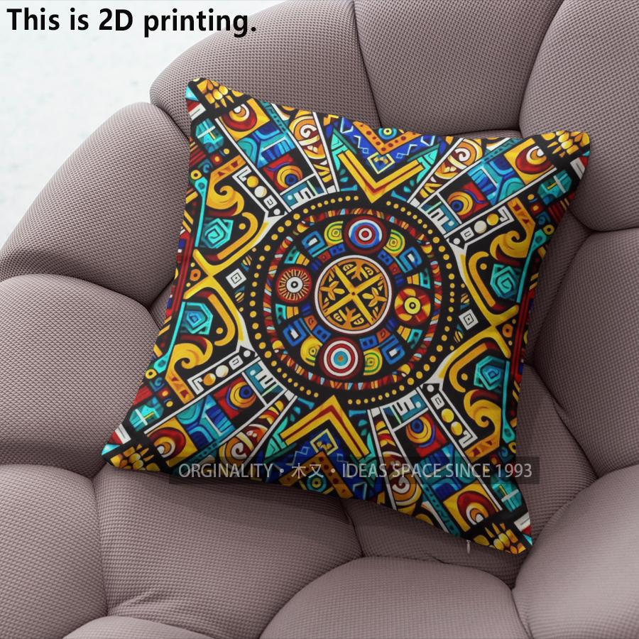 Bohemian Tribal Ethnic Style Digital Print Pillow Covers Pattern Cushion Cover Suitable For Sofa Bedroom Car Pillow Cover
