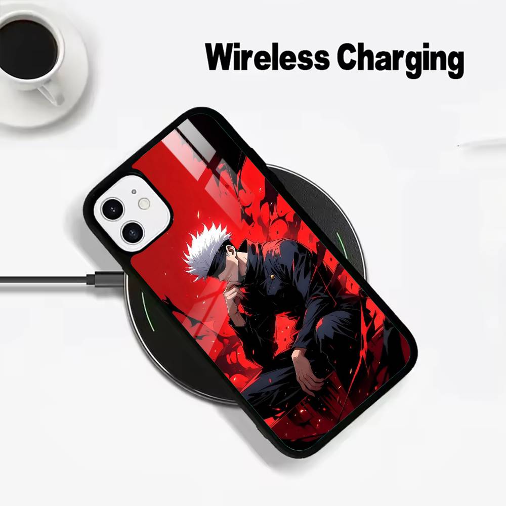 Favorite Anime Characters-S-Satoru G-Gojo Wireless charging phone case compatible with iPhone 17/16/15/14/13/12/11