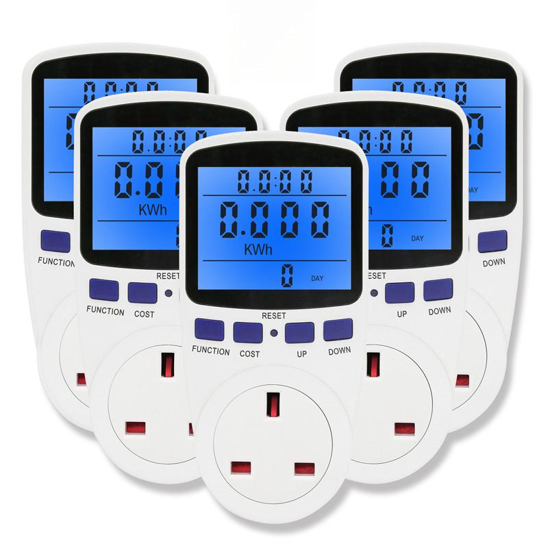 חוסך אנרגיה ביתי צג שימוש בחשמל תקע מד הספק תצוגת LCD דיגיטלית אנרגיה ואט מתח אמפר מטר