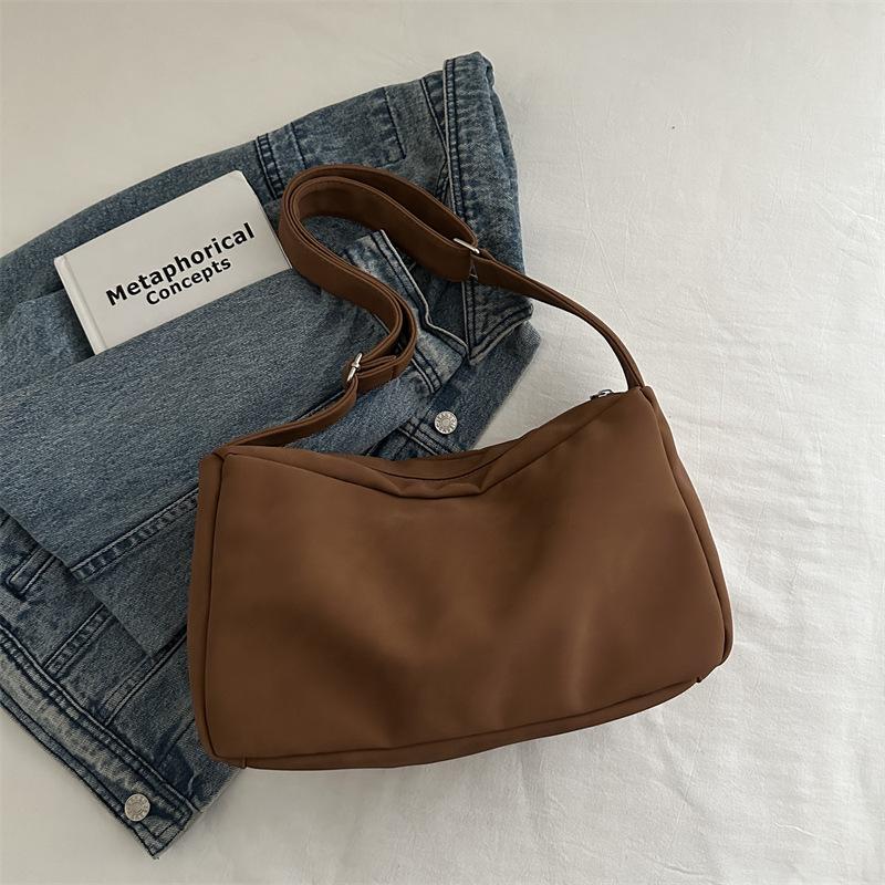 

инс японский тренд наплечная сумка-мессенджер сумка для занятий для студента колледжа простая большая вместимость для отдыха и путешествий сумка-тоут тренд коричневый