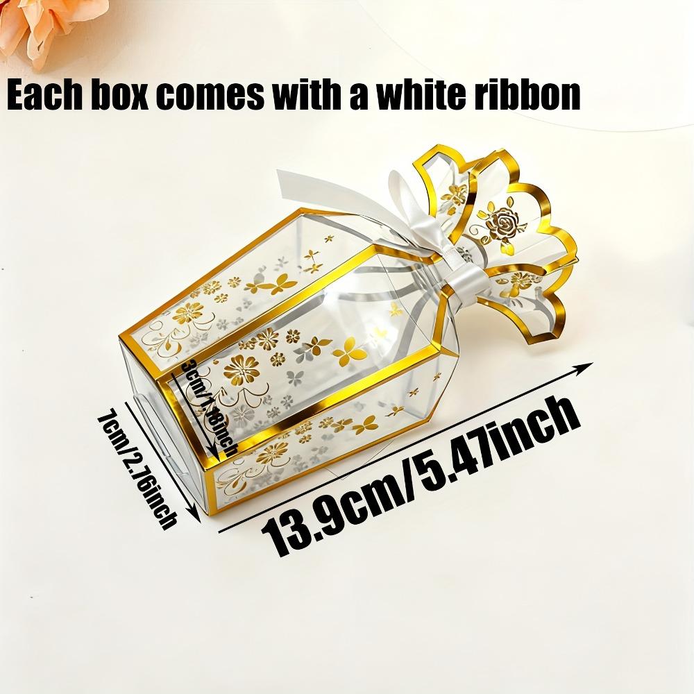 10pcs Vase Shape Party Gift Box Hot Stamped PVC Gift Box Gift Packaging Box  Birthday Gift