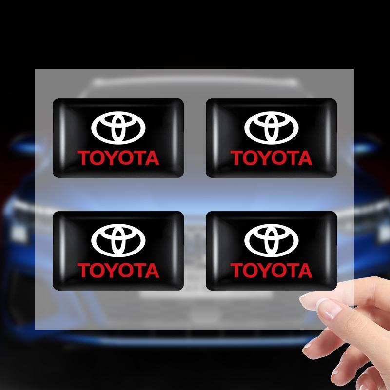 2026 Nytt För Toyota 4/10st Bilinteriördekaler Emblem Auto Styling Dekorationstillbehör För Toyota Rav4 Yaris hilux prius a