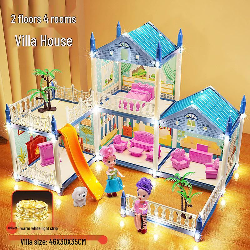 Children's Pretend Play Castle Dollhouse - Educational, Assembled, Birthday Gift for Girls