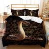 Snake Soft Duvet Cover Romantic Red Rose Floral Beding Set Microfiber Wild Animal Warm Comforter Cover Single King Quen For Children Kids Adult People