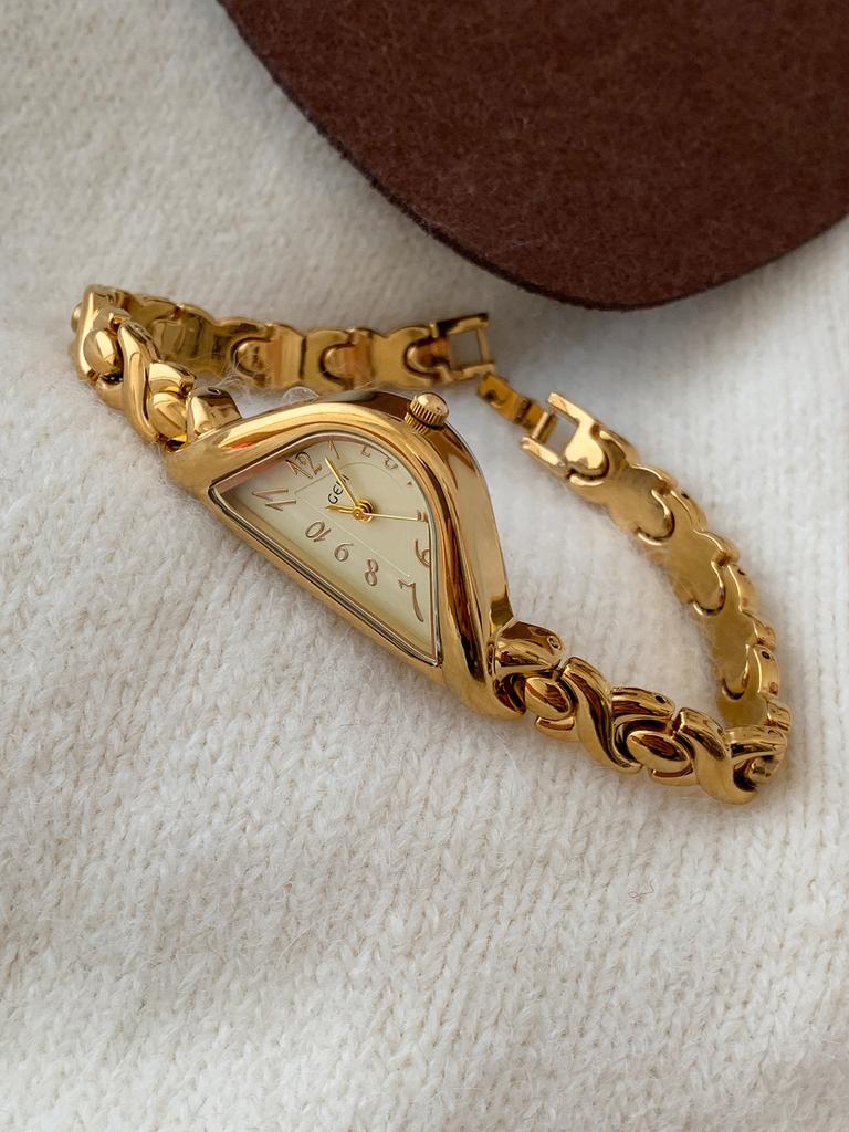 Women's watch Half Moon Shape Dali Quartz Waterproof Vintage Bracelet Wristwatch Luxury Ladies Dress Watches Relogio Feminino