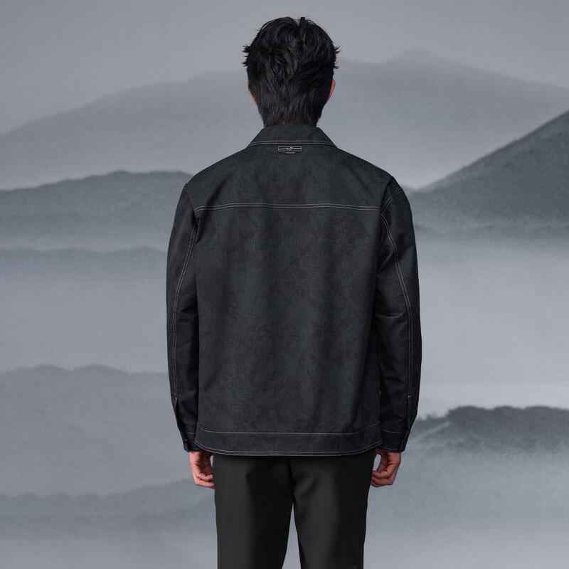 HLA Hodoor Men's Contrast Stitch Workwear Lapel Jacket