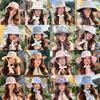 Starry Embroidered Fisherman Cap With Large Brim For Casual Sun Shield