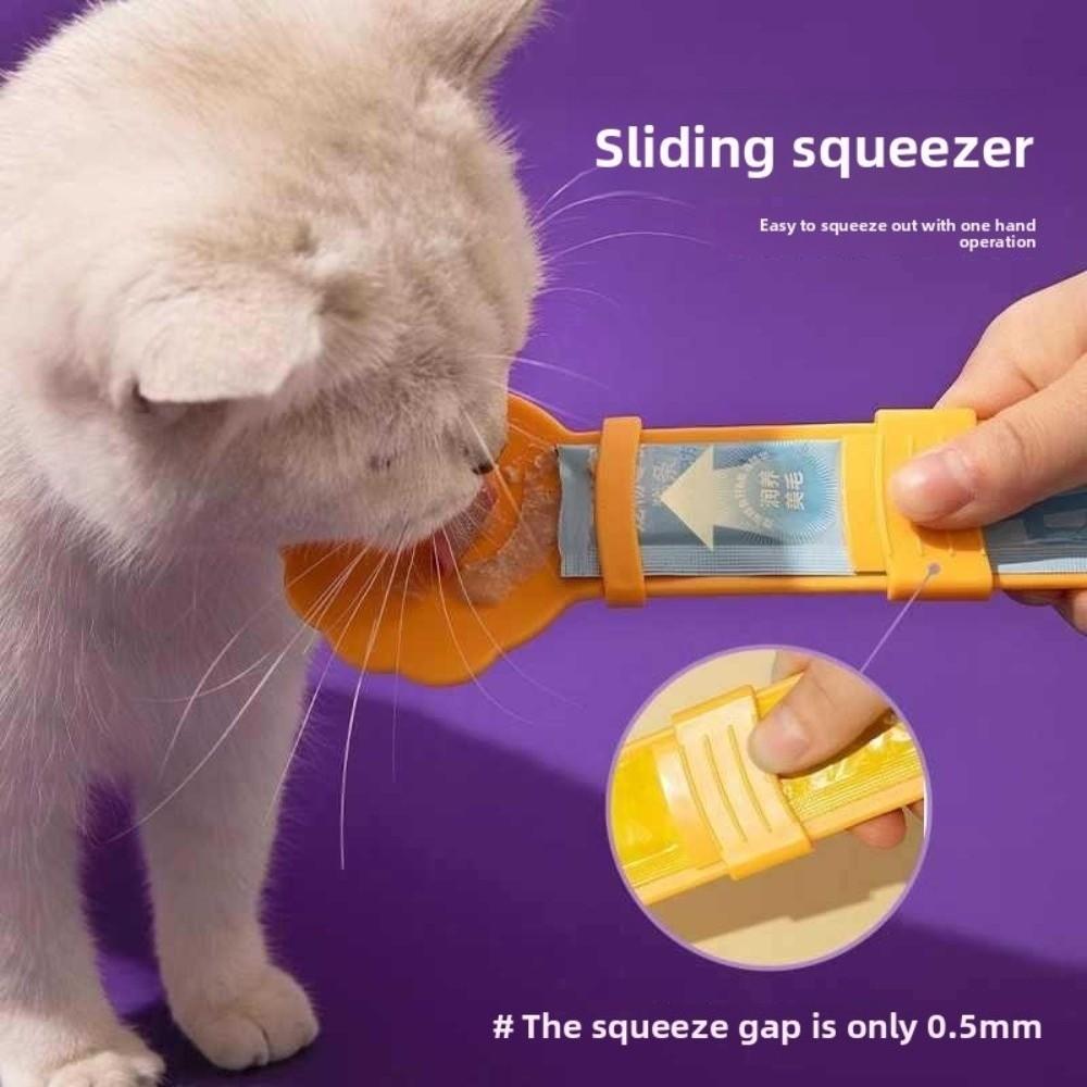 Extended Handle Pet Feeding Spoon Plastic Pet Wet Food Scoop Cat Treat Spoon Feeder  Pet Feeding
