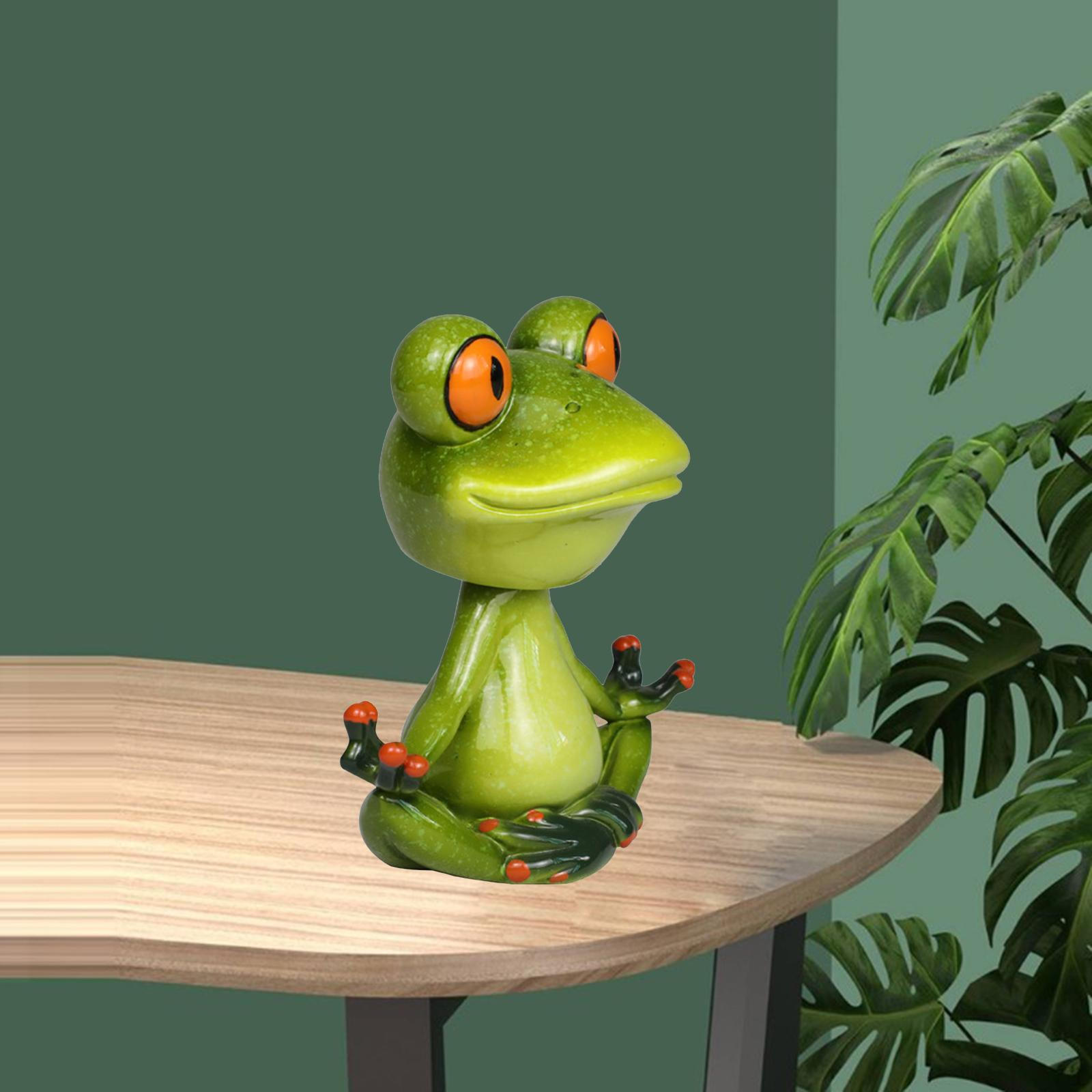 

Naughty Resin Siting in Meditation Frog Figurine Desktop Desk Bedroom Ornaments