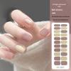 22-Finger Cross-Border Color Block Nail Stickers - No-Bake Gel Full Cover