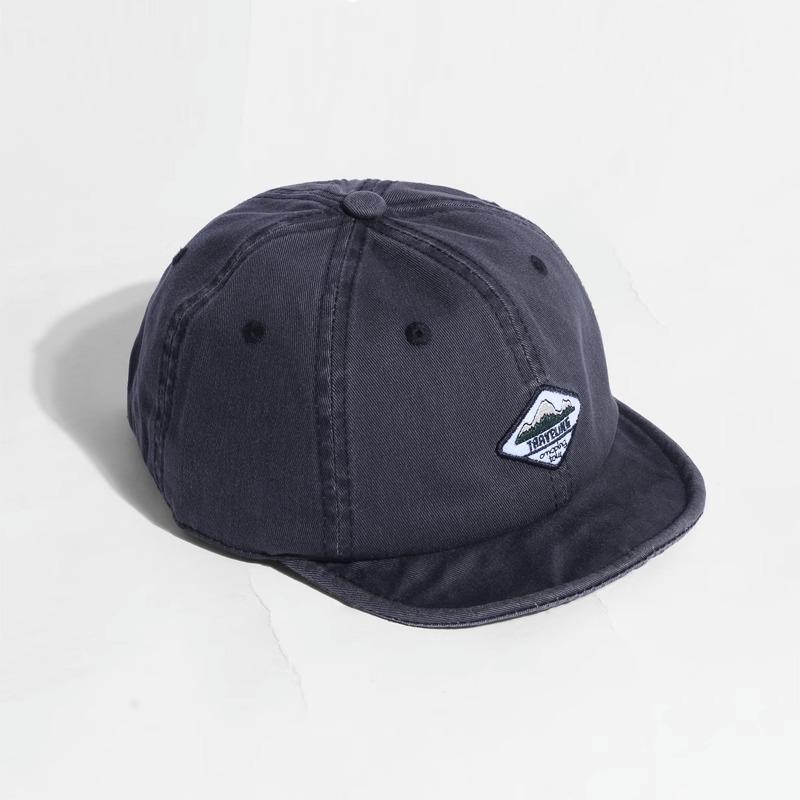 Japanese washed Short brimmed Baseball Cap Men's Summer Ridge Hat Thin Soft Top Short Edge Women's Baseball Cap