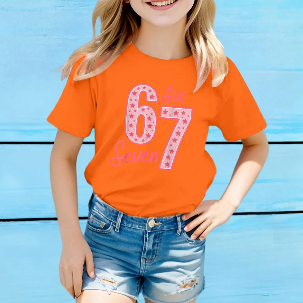 Fashion for Kids Girls Top Fashion Casual Children's Loose Comfortable Tee Clothing