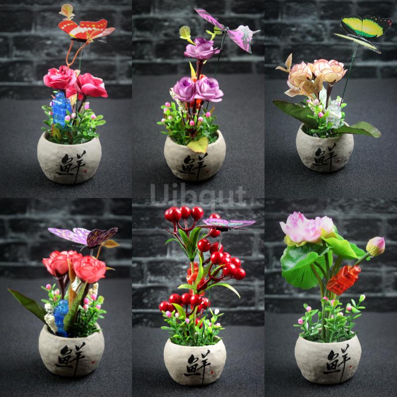 Japanese style plastic simulation flower Blossom Peach Blossom Ornament Sushi sashimi ornament Decorative artificial flowers-A