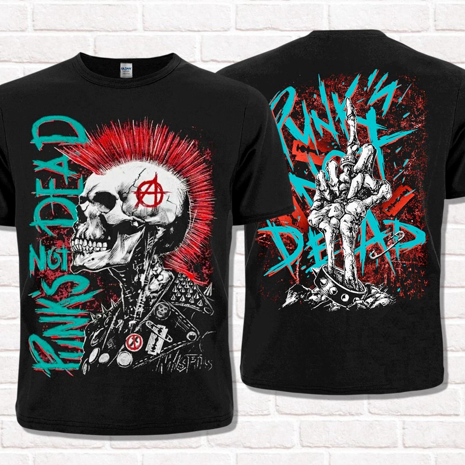 Punk s Not Dead T-Shirt Punk Rock Hard Rock Heavy Metal Anarchy T Shirt  Tees Tops Unisex Cotton Short Sleeve High Street S