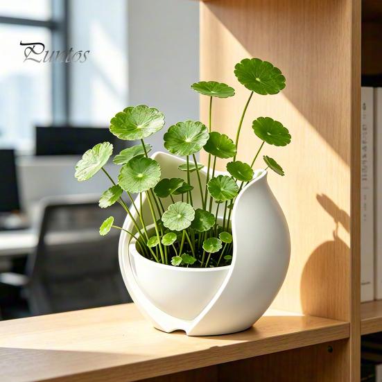 Water Culture Plant Holder Tulip Flower Shape Planter, 3D Printed Decorative Pot, Soil Cultivation Bowl Pot Modern Minimalist Container for
