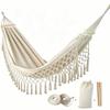 Tassel Camping Hammock Bohemian Style Garden Swing Hammock Durable Double Hammock  Balcony
