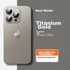 IPhone 15 Pro Case, Ultra-Thin Frosted Semi-Transparent Full Camera Protection Shockproof Soft, Simple Design, Titanium Gold Color