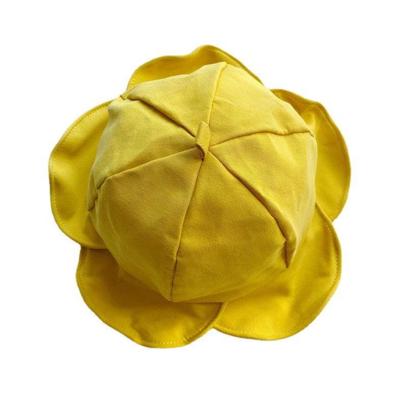 

Womens Hat Fisherman White Ruffled Bucket Hat Simple Wide Brimmed Sunscreen Hat жовтий