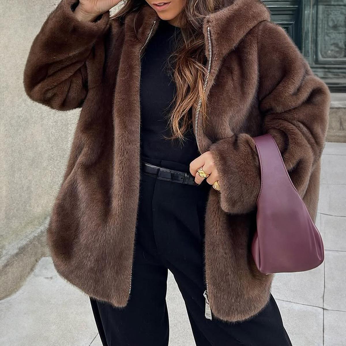 

Повсякденний та Модний Светр-Кардиган з Довгим Рукавом для Жінок 2025 Осінь та Зима S коричневий