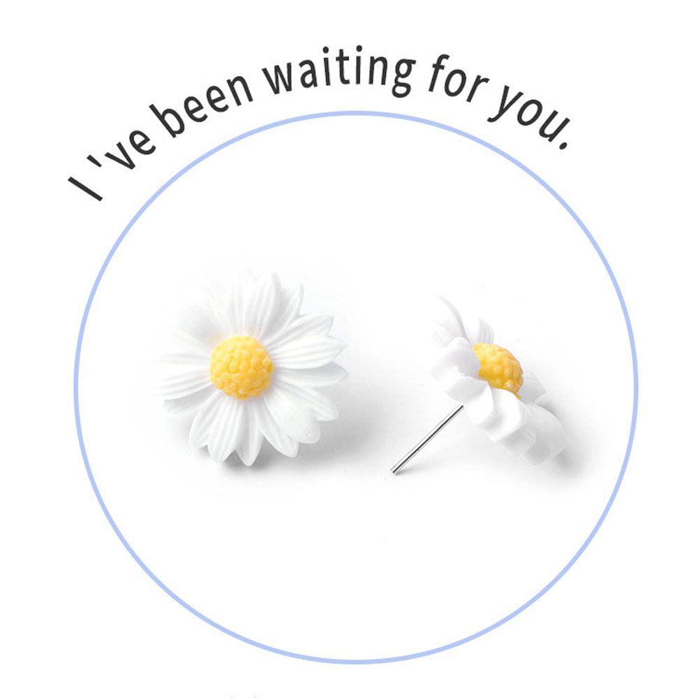 Women Girls Simple Daisy Flower Fresh Temperament Fashion Accessories Earrings Jewelry Ear Stud
