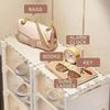 Multi Layer Shoe Storage Rack Black and White Storage Rack Space Saving Wall Corner Stackable Shelves Adjustable Storage Cabinet