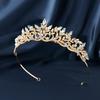 Bridal Hair Accessories Wedding Dress Tiara Baroque Simple Versatile Light Luxury Retro Crown Rhinestone Alloy Crown