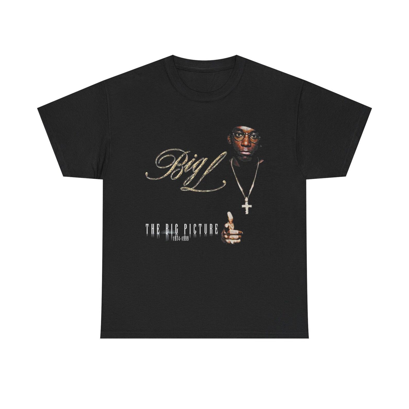 Big L The Big Picture T-Shirt: 100% Baumwolle, Klassische Passform (S-5XL) L gray