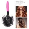 360 Degree Round Hair Brush with Vented Spherical Head for Blow Drying Wet and Dry Hair