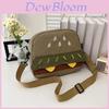 Hamburger Embroidered Cute Girl Crossbody Bag With Zipper For Daily Casual Use