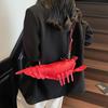 PU Reißverschluss Nischen Crossbody-Taschen Hummerform Design Sinn 2025 Hohe Qualität Damen taschen Einfarbige Niete Mode Umhängetasche