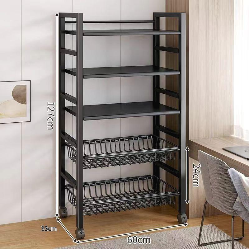 Floor-Standing Multi-Layer Kitchen Storage Rack for Fruits and Vegetables