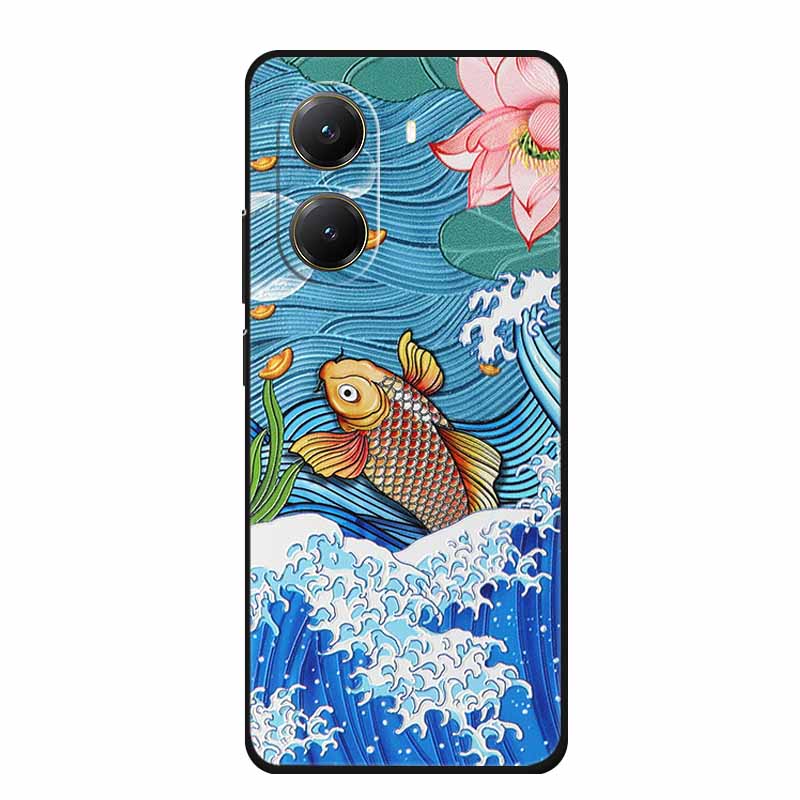 For Xiaomi POCO X7 Pro Case X7Pro 3D Relief Emboss Flowers Black Silicone Soft Back Cover Case For Redmi Turbo 4 Case Turbo4 Bag