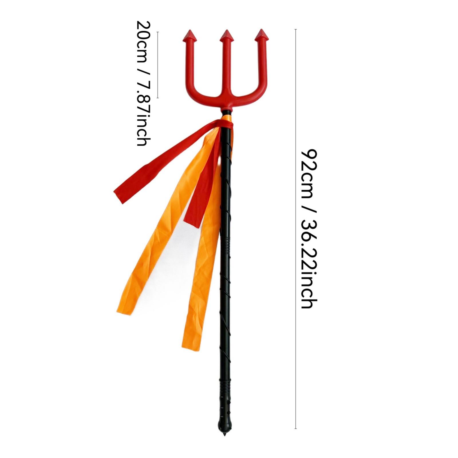 

Devil Sickles Pitchfork Handle Plastic Pitchfork Halloween Cosplay Accessory Party Decoration Supplies Festival Props M