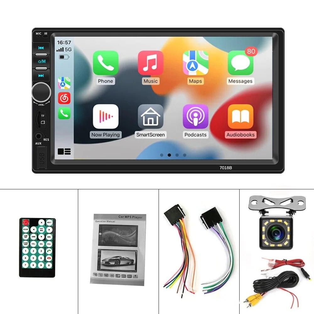 Acodo 2DIN Stereo 7 Zoll Kabelgebundenes Carplay Radio Touchscreen Automotive Multimedia Bluetooth USB TF UKW Radio Autoradio MP5 Player