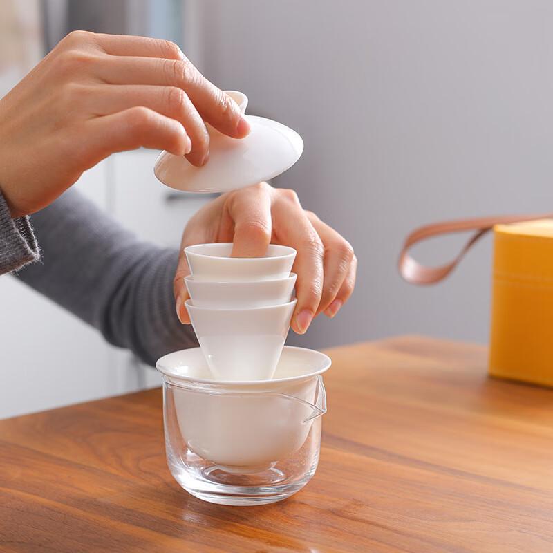 Changbaosen Portable Ceramic Travel Tea Set