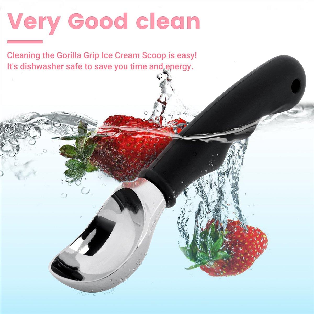 

BHBL Premium Ice Cream Scoop, Dishwasher Safe Scooper with Comfortable Handle, Heavy Duty Design, Professional Kitchen Tool for China Mainland