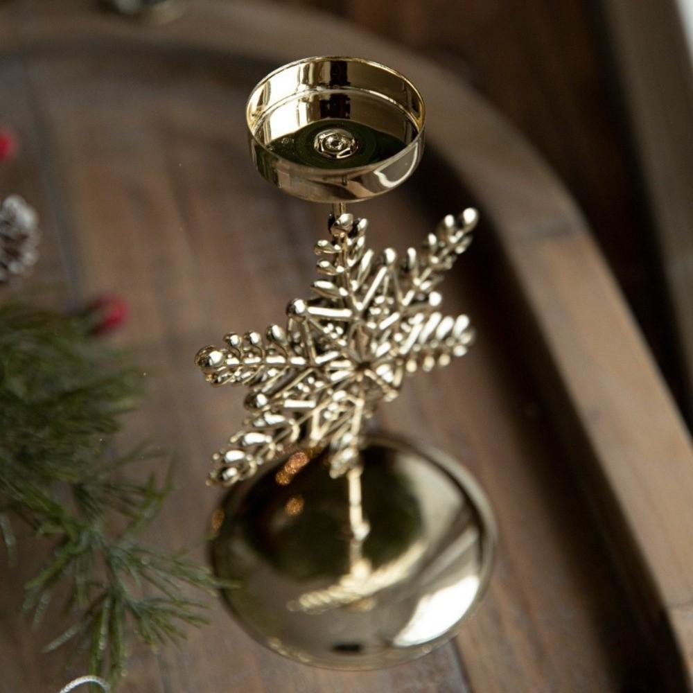 Gifts Gold Christmas Candle Holder Hollow Out Iron Candlestick Stand Christmas Tree Candle Stand Window Decor