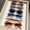 Men's and women's fashionable sunglasses, unisex sunglasses, oval lens fashionable glasses, multi-color sunglasses UV400